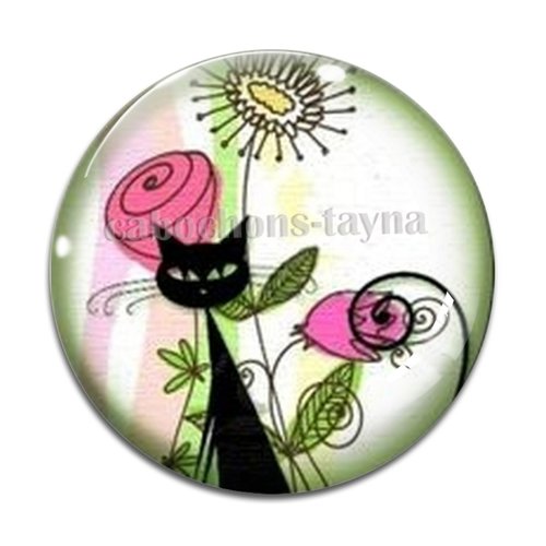 Cabochon chat, en résine ou en verre différente taille