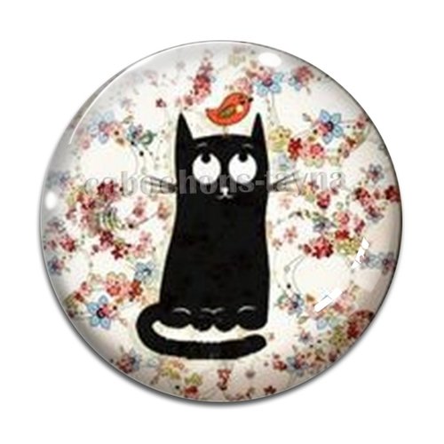 Cabochon chat, en résine ou en verre différente taille