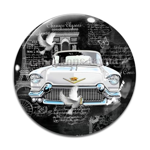 Cabochon voiture, en résine ou en verre différente taille