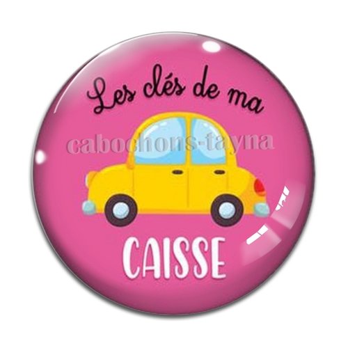 Cabochon la clé de ma caisse, en résine ou en verre différente taille