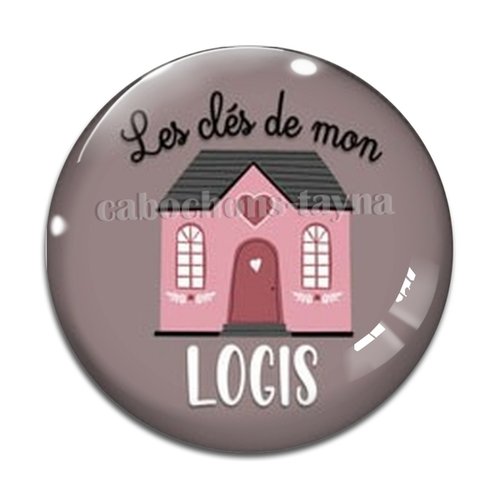 Cabochon la clé de mon logis, en résine ou en verre différente taille