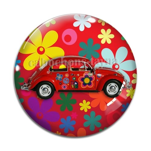 Cabochon voiture, en résine ou en verre différente taille