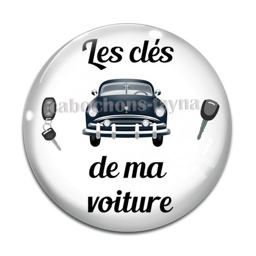 Cabochon les clés de ma voiture, en résine ou en verre différente taille