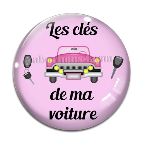 Cabochon les clés de ma voiture, en résine ou en verre différente taille