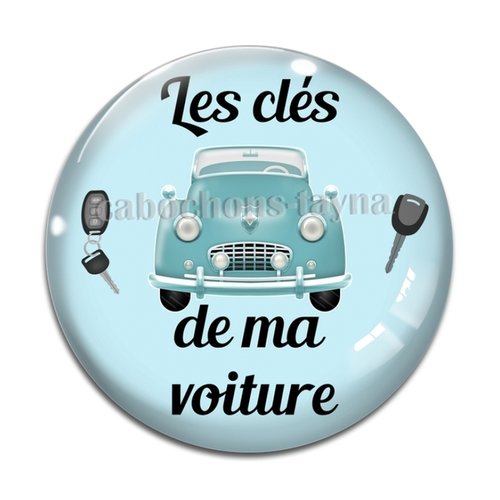 Cabochon les clés de ma voiture, en résine ou en verre différente taille