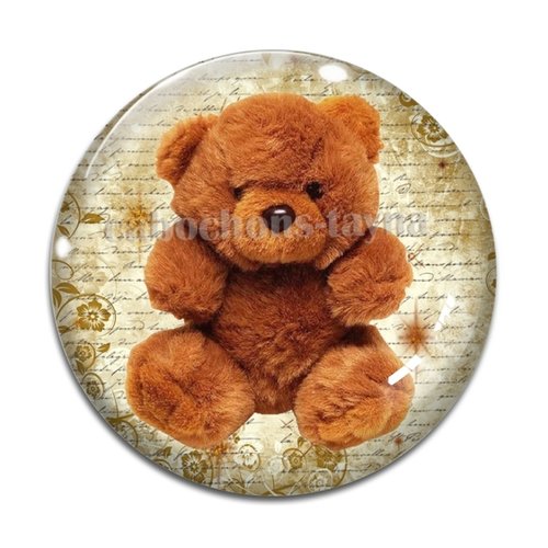 Cabochon nounours, résine ou verre différente taille