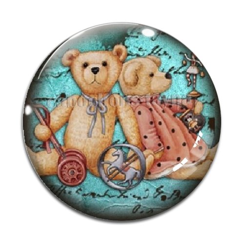 Cabochon nounours, résine ou verre différente taille
