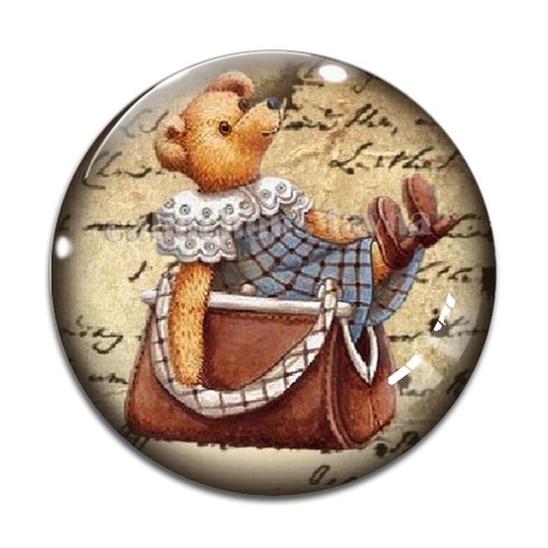 Cabochon nounours, résine ou verre différente taille