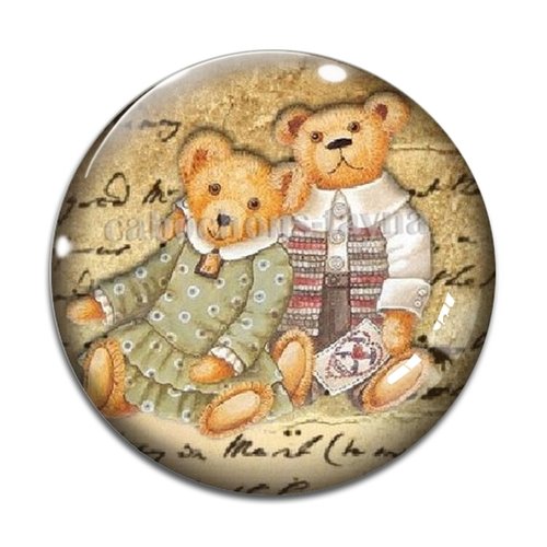 Cabochon nounours, résine ou verre différente taille