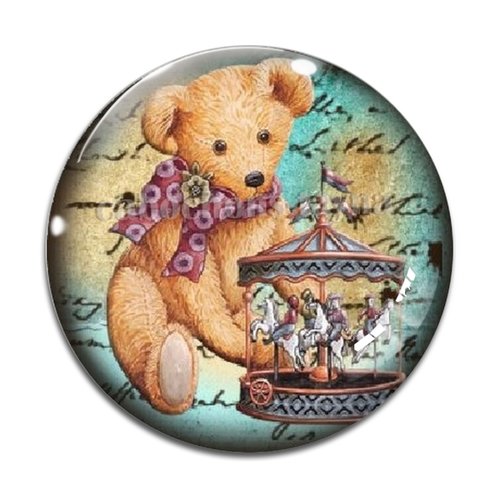 Cabochon nounours, résine ou verre différente taille