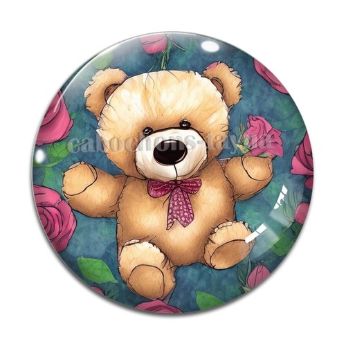 Cabochon nounours, résine ou verre différente taille