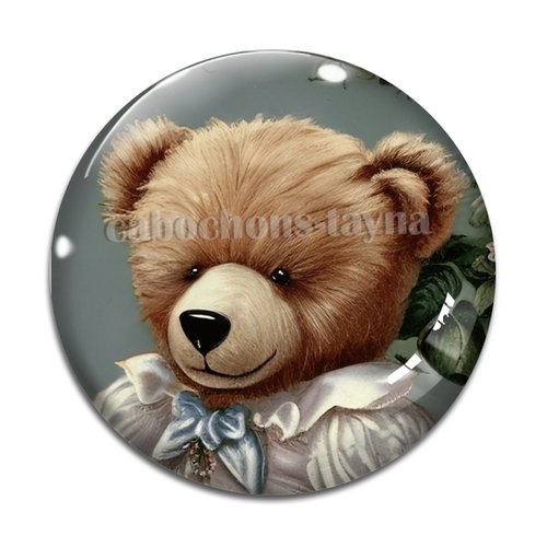 Cabochon nounours, résine ou verre différente taille