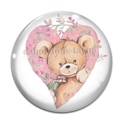 Cabochon nounours, résine ou verre différente taille