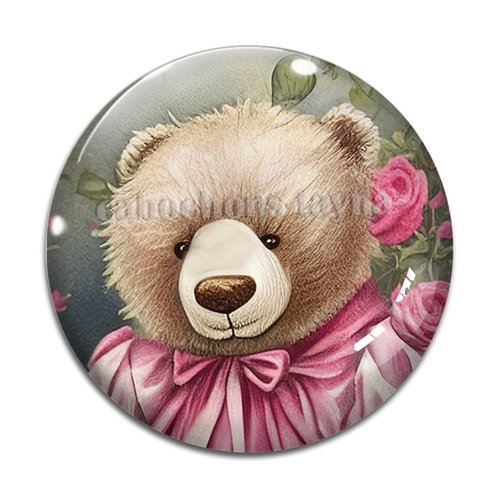 Cabochon nounours, résine ou verre différente taille
