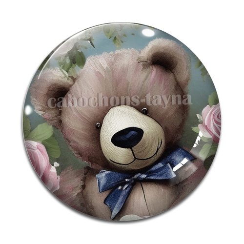 Cabochon nounours, résine ou verre différente taille