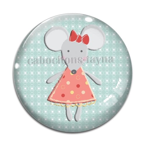 Cabochon souris, en résine ou en verre différente taille