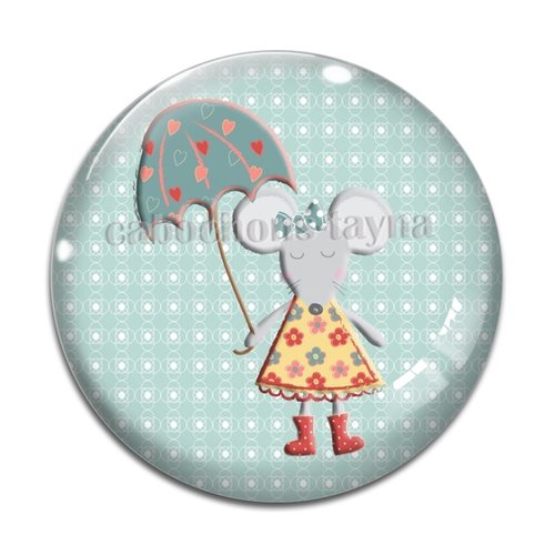Cabochon souris, en résine ou en verre différente taille