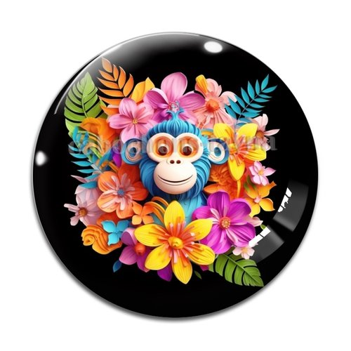 Cabochon singe, en résine ou en verre différente taille