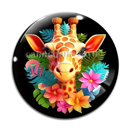 Cabochon girafe, en résine ou en verre différente taille