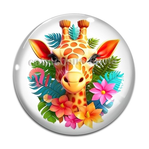 Cabochon girafe, en résine ou en verre différente taille