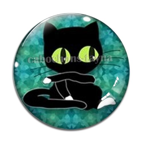 Cabochon chat, en résine ou en verre différente taille