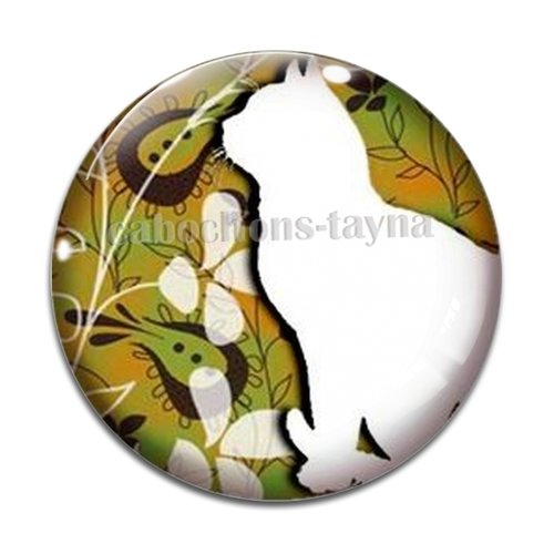 Cabochon chat, en résine ou en verre différente taille