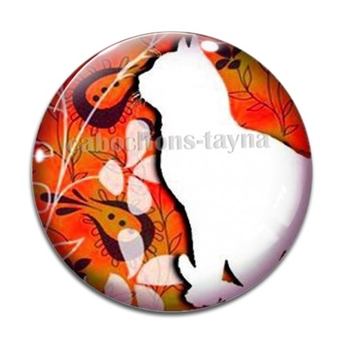 Cabochon chat, en résine ou en verre différente taille