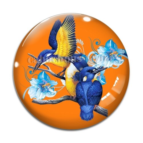 Cabochon oiseaux, en résine ou en verre différente taille