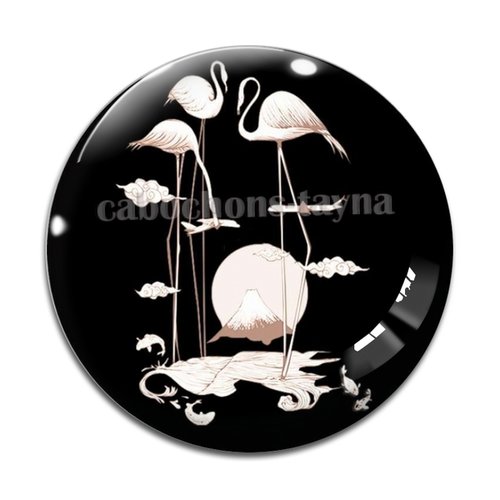 Cabochon oiseaux, en résine ou en verre différente taille