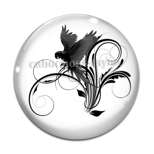 Cabochon oiseaux, en résine ou en verre différente taille