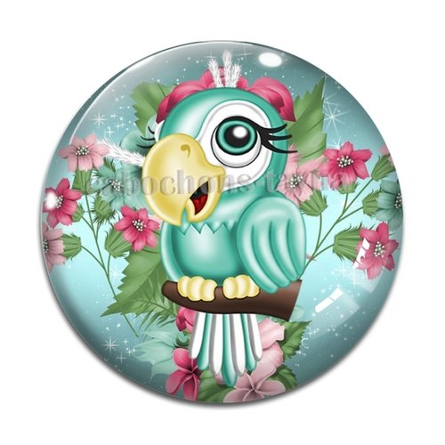 Cabochon oiseaux, en résine ou en verre différente taille