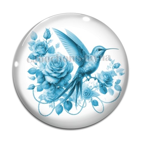 Cabochon oiseaux, en résine ou en verre différente taille