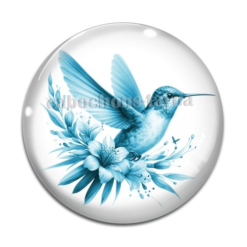 Cabochon oiseaux, en résine ou en verre différente taille