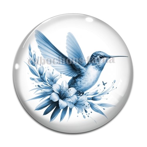 Cabochon oiseaux, en résine ou en verre différente taille