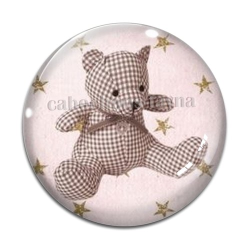 Cabochon nounours, résine ou verre différente taille