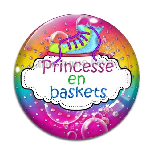 Cabochon princesse en basket, cabochon résine, verre rond différente taille