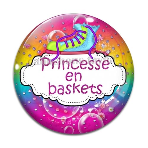 Cabochon princesse en basket, cabochon résine, verre rond différente taille