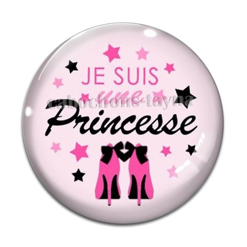 Cabochon une princesse, cabochon résine, verre rond différente taille