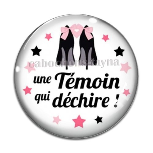 Cabochon une témoin qui déchire, cabochon résine, verre rond différente taille