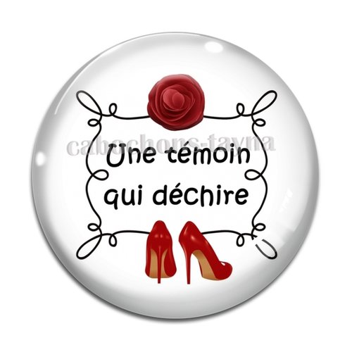 Cabochon une témoin qui déchire, cabochon résine, verre rond différente taille