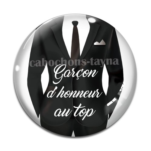 Cabochon garçon d'honneur, cabochon résine, verre rond différente taille