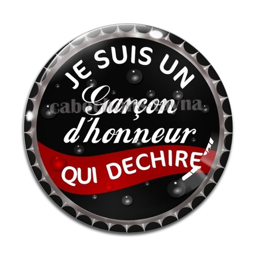 Cabochon garçon d'honneur, cabochon résine, verre rond différente taille