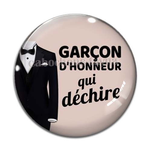 Cabochon garçon d'honneur, cabochon résine, verre rond différente taille