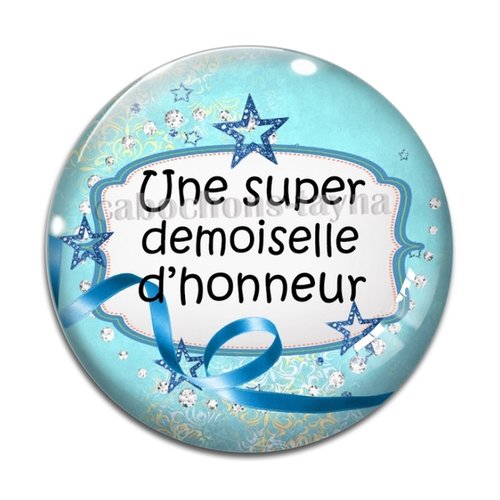 Cabochon demoiselle d'honneur, cabochon résine, verre rond différente taille