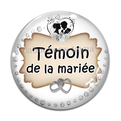 Cabochon témoin de la mariée, cabochon résine, verre rond différente taille