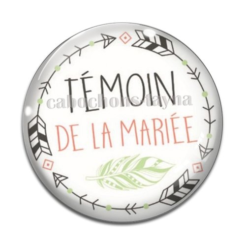 Cabochon témoin de la mariée, cabochon résine, verre rond différente taille