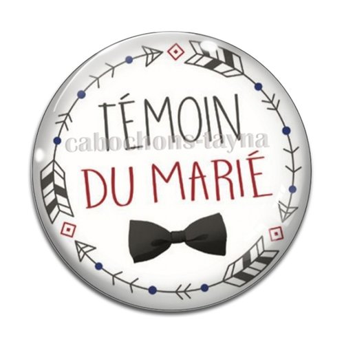 Cabochon témoin du marié, cabochon résine, verre rond différente taille