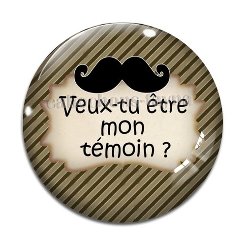 Cabochon veux tu être mon témoin, cabochon résine, verre rond différente taille
