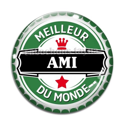Cabochon meilleur ami, cabochon résine, verre rond différente taille