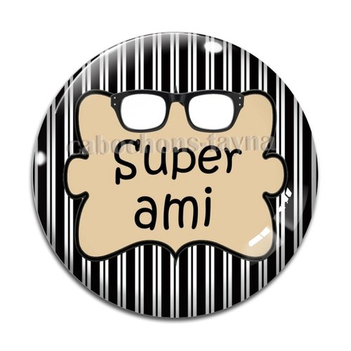 Cabochon super ami, cabochon résine, verre rond différente taille
